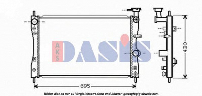 AKS DASIS 140078n -  Радиатор, охлаждение двигателя